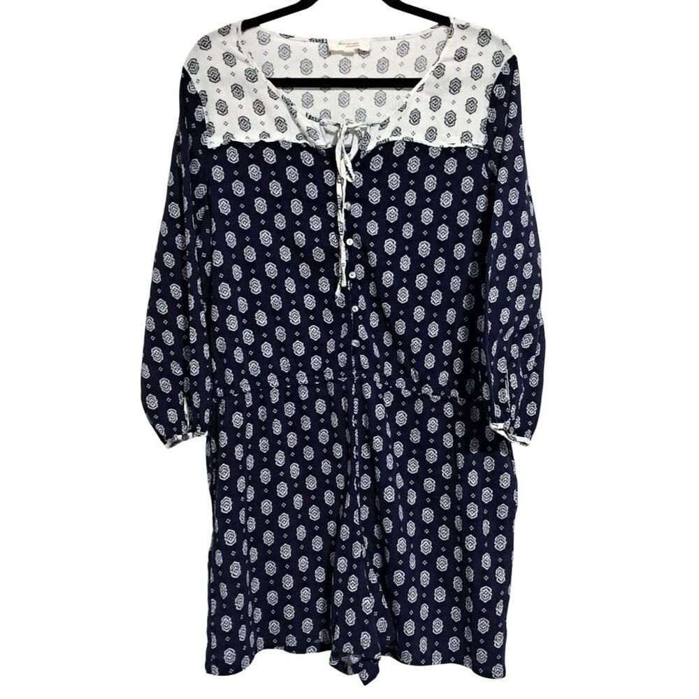 Two By Vince Camuto Romper Shorts Outfit Womens XL Drawstring Waist 3/4‎ Sleeves